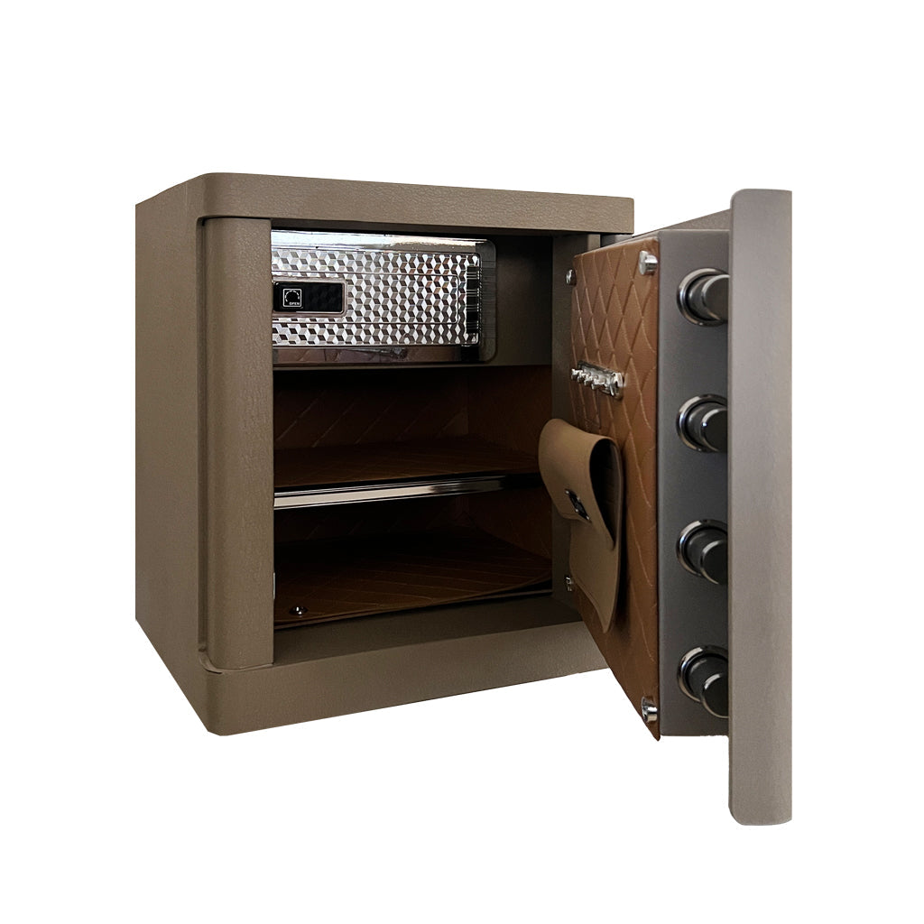 خزنة دابل كيرف Double Curve DXG 45F ببصمة وأزرار تاتش - بيج