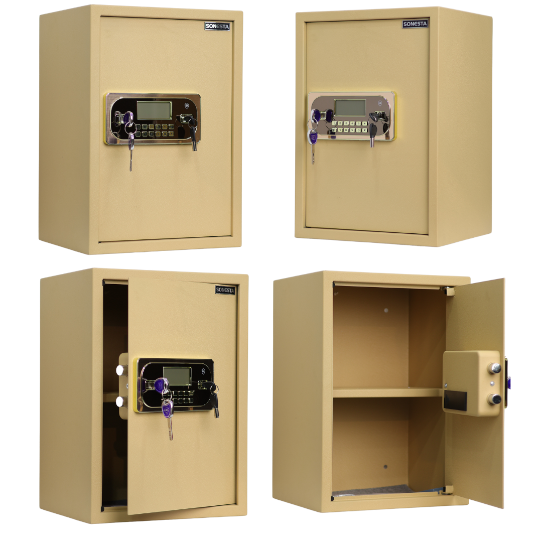 خزنة سونستا 50 فاخرة مسطردة قطيفة بحماية ثلاثية ورف قابل للإزالة - الهندسية