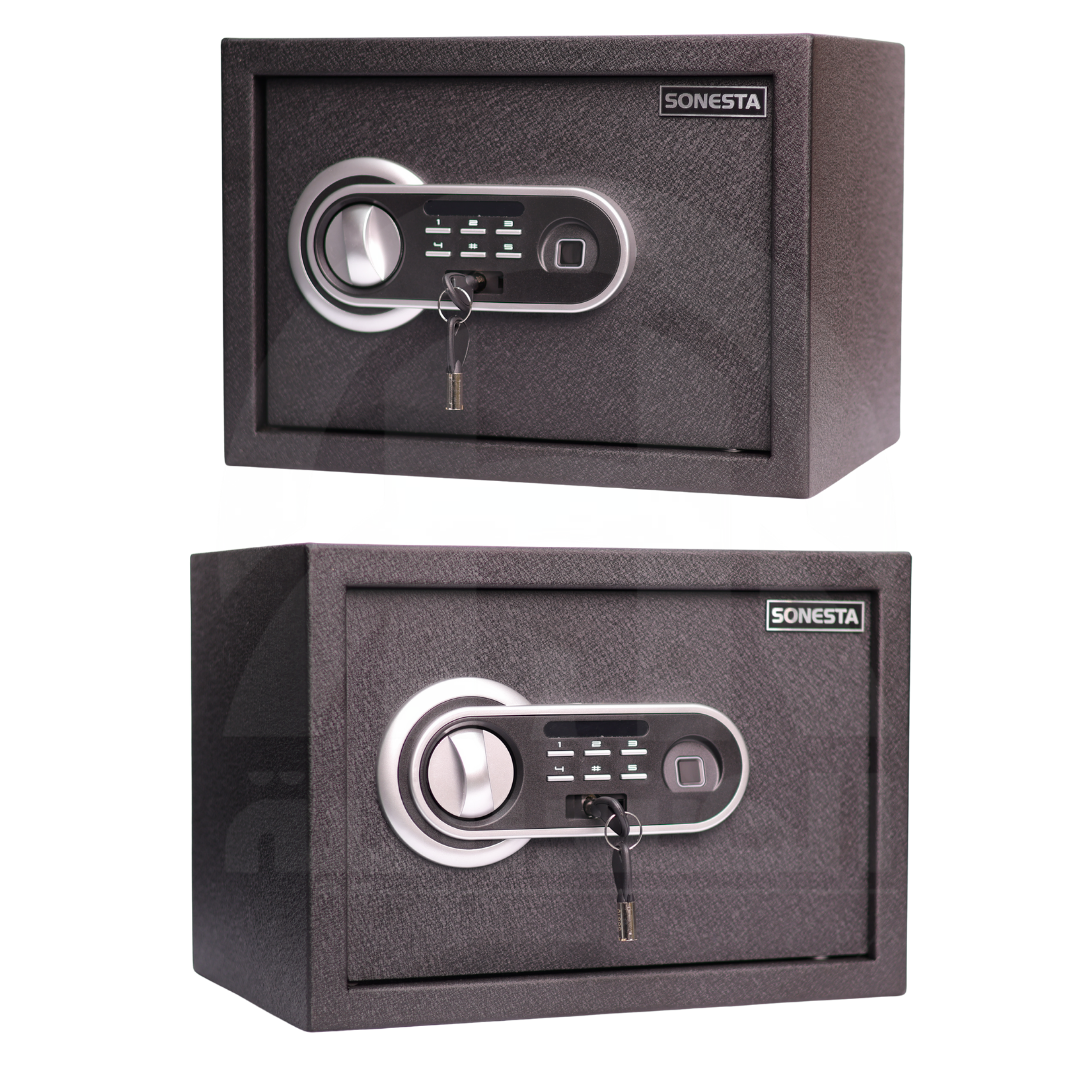 خزنة ذكية سونستا 25 ببصمة الإصبع ورف تنظيم - الهندسية للخزن