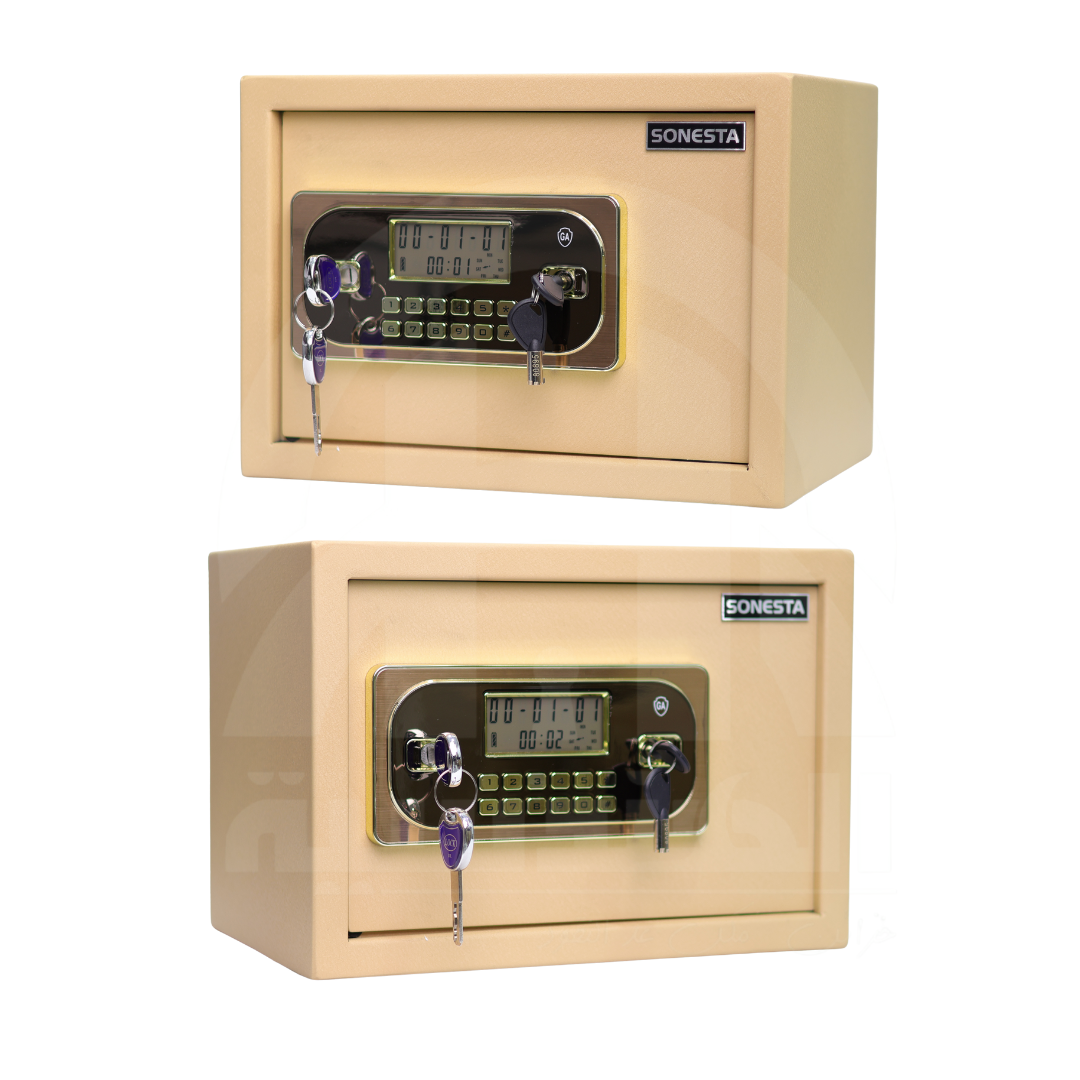 سونستا 25 خزنة حماية مزدوجة بكود و2 كالون ورف - الهندسية