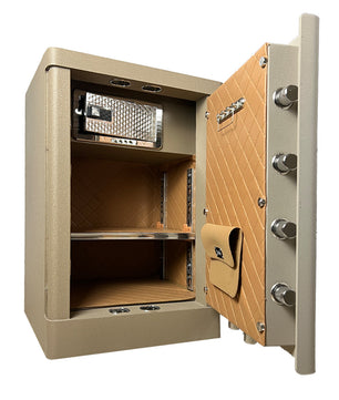 خزنة دابل كيرف Double Curve DXG 70F ببصمة وأزرار تاتش - بيج