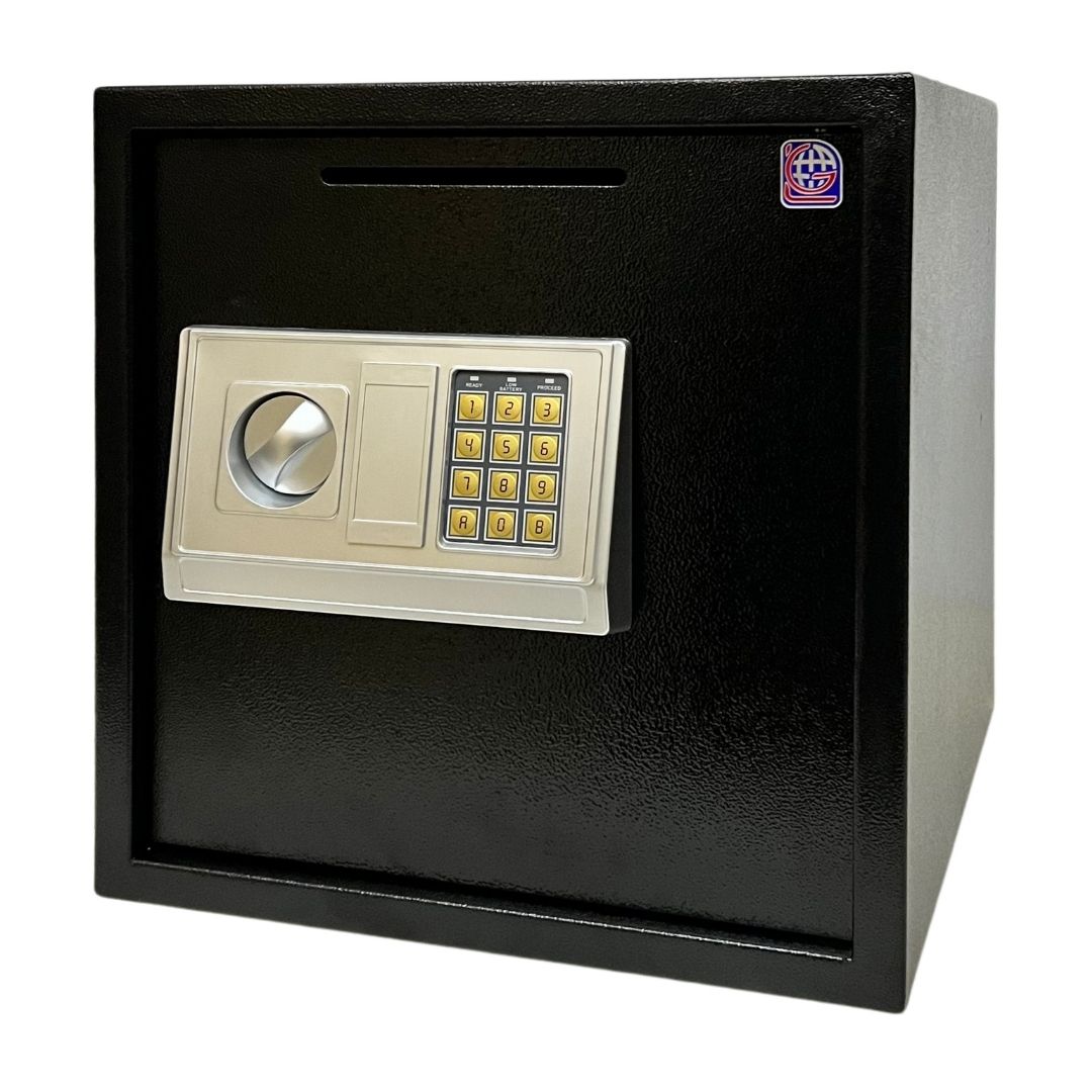 خزنة LG 40 EA/D أسود - أمان مضاعف بقفل رقمي ومفتاح طوارئ - الهندسيه للخزن و مكن عد النقود و التوريدات