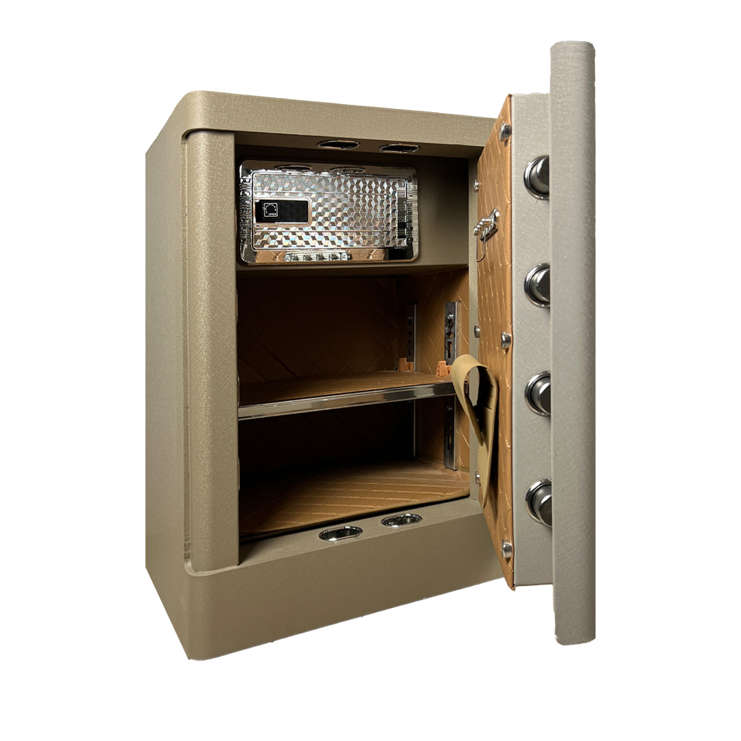 خزنة دابل كيرف Double Curve DXG 60F ببصمة وأزرار تاتش - بيج