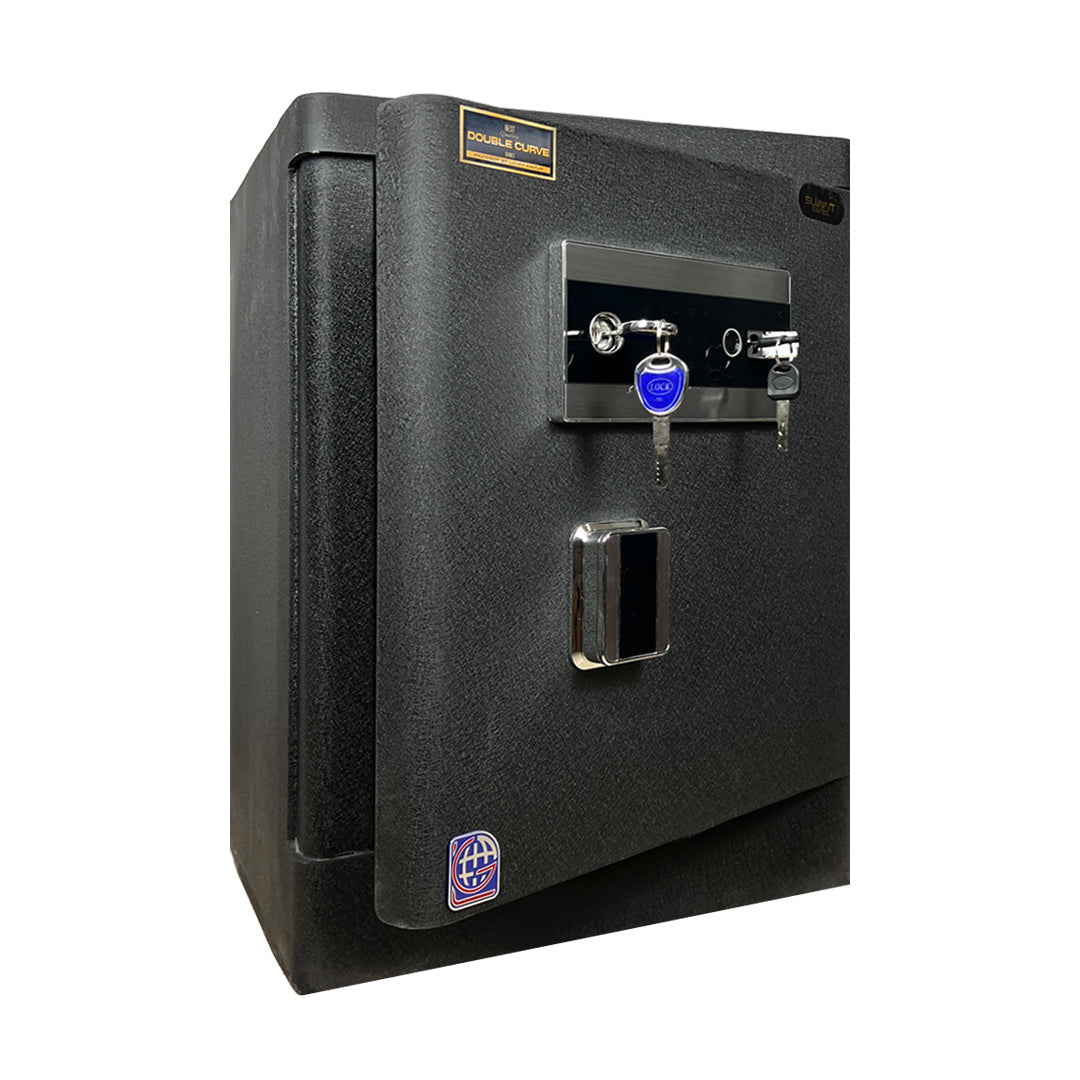 خزنة دابل كيرف Double Curve DXG 60F ببصمة وأزرار تاتش - أسود